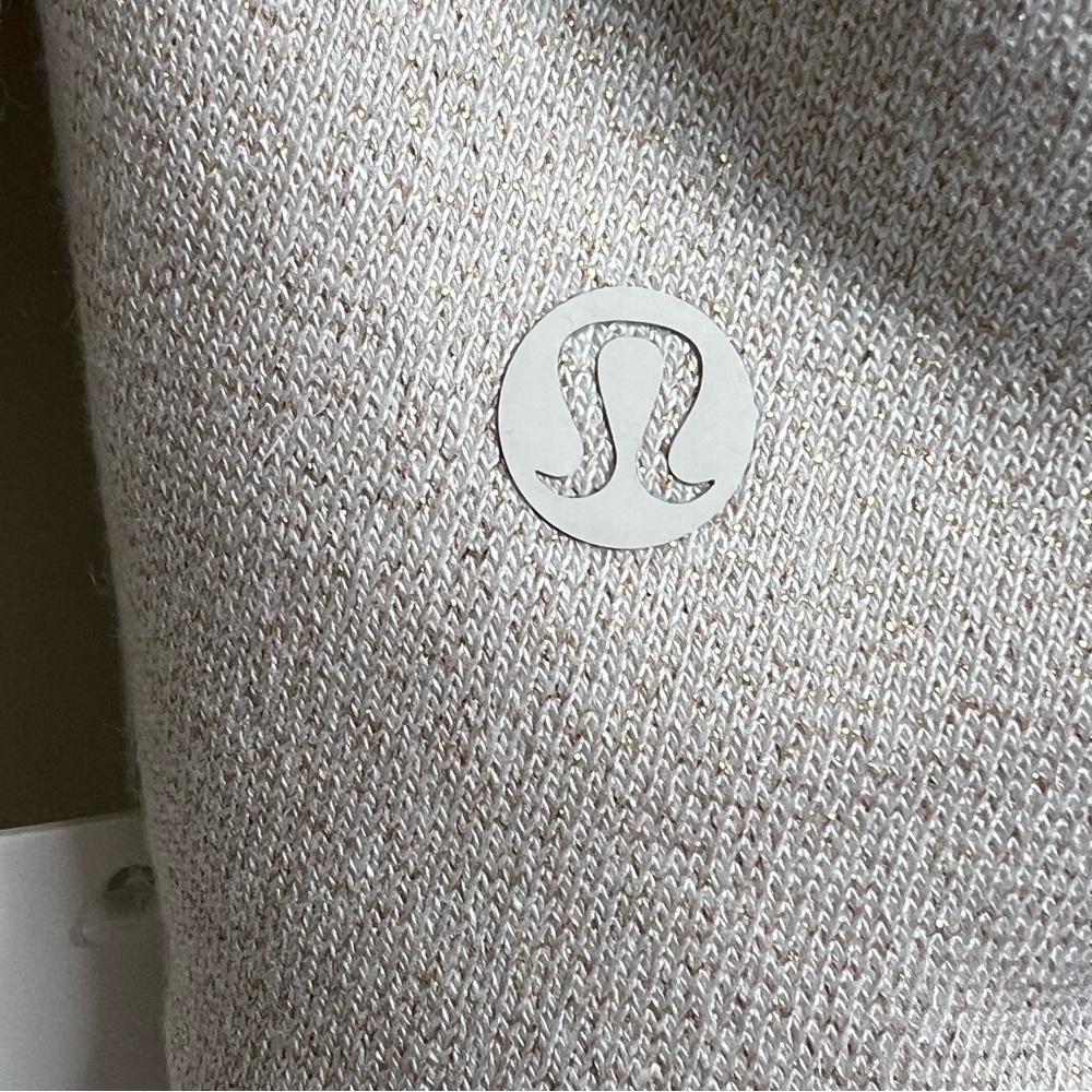New Lululemon Loungeful Cropped Hoodie Spark 4 Beige Gold Bone Sweatshirt Crop - Picture 14 of 16